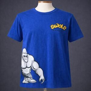 Swole Monkey Jay Cutler Nutrition Royal Blue Monkey Shirt Small